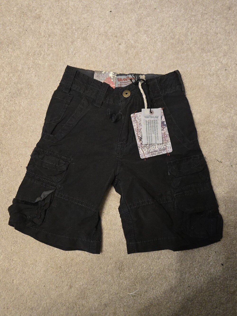 NWT Wear First Black Cargo Shorts Size 2T